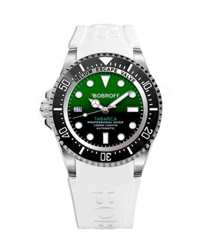 Bobroff BF0002i-BFSTB - Reloj para hombre automático acero inoxidable• material: acero inoxidable• cristal: saphir• pulsera: silicona• correa: plata negro• resistencia al agua: 1000 m (100 ATM)• tamaño de la caja: 44 mm