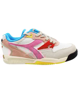 Diadora LC23 Rebound Ace Pink Panther Muticolor Leather Unisex Lace Up Trainers