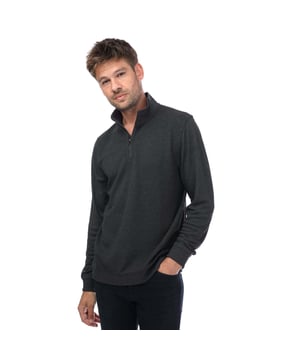 Heren Ted Baker Bits Textured Funnel Neck Sweater in Charcoal- Trechterkraag met rits.- Merkrits.- Gesloten mouwen en zoom.- Gebreide structuur.- Hoofdstof: 70% Polyester 30% Viscose; Rug en mouwen: 65% Polyester 35% Viscose- Ref: 158412CHARCOAL