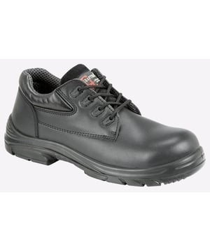 Give your everyday work wear added safety and support with these must have Culverton safety shoes from Grafters. Made with the finest of materials and engineered to perfection to ensure your feet stay comfortable, secure and safe at all times
- Leather upper
- Lace up closure
- Padded heel and ankle collar
- Safety toe cap and steel midsole
- Removable cushioned footbed
- Extra wide fitting
- Durable rubber outsole
- Grafters branding