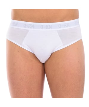 Slips de hombre Q-EN.
Color Blanco
Cinturilla de goma elástica, con el nombre de la firma bordado.
Tejido cómodo y transpirable.
Frontal anatómico, con capacidad de sujetar sin apretar.
Costuras vistas a tono.

Composición:  95% Bamboo, 5% Elastano

Lavar a temperatura máx. 30º.
- No usar lejía.
- No usar secadora.
- No planchar.
- No lavar en seco.