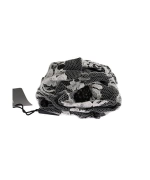 Brand: Dolce & Gabbana
  Style: Hair Claw
  Color: Black and white
  Crystal: Black
  Material: 20% AC 28% Cotton 12% PA 40% Silk
  Size: 10cm x 10cm
  Logo details
  Made in Italy