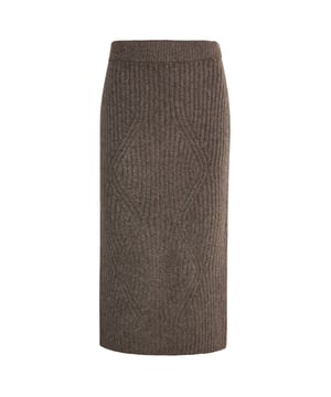 Für ein selbstbewusstes Outfit ist dieser Midirock von DreiMaster Vintage wie gemacht. Die weiche Garnmischung und das lässige Strick-Design verleihen dem gerade geschnittenen Rock einen winterlich-lässigen Look mit stilvollem Charme. Der elastische Bund und die seitlichen Gehschlitze sorgen für optimalen Tragekomfort.  Strickrock