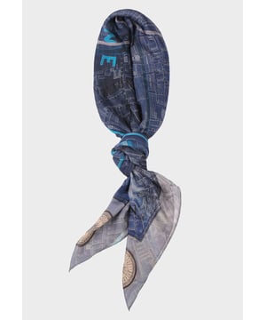 A generous size scarf with London city map print. 