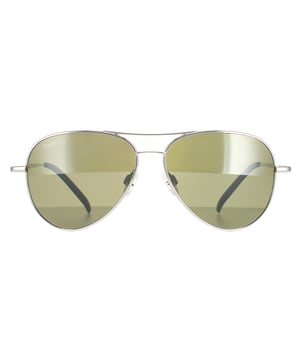 Serengeti Aviator Unisex Shiny Silver Polarized Green 555nm Carrara Small  Carrara Small are a classic aviator pilot style, with the iconic teardrop shaped lenses and double bridge. The temples have a hidden double flex spring hinge for a wider fit range for an updated version of the very popular aviator, here in the smaller size model. Photochromic lenses are Serengeti's speciality and the lightweight lenses will darken or lighten exceptionally well in differing light conditions.