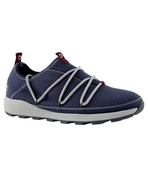 Obermaterial: Mesh, Neopren, Polyester. Einlegesohle: Schaumstoff, Recycelt. Zwischensohle Material: EVA (Ethyl-Vinyl-Acetat), Gemahlene Kaffeebohnen. Laufsohle: Verzahnung, Recycelter Gummi, Gummi. Verschluss: Schnürung. 3 Ösen. Stoff-Technologie: Nosilife. Atmungsaktiv, leicht, Schlammschutz, Zuglasche. Flach. Schnitt: Niedrig geschnitten. Design: Kontrast gestreift. Zehenform: Rund.