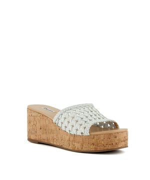 Dune silver wedges hotsell
