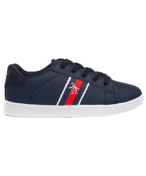 Penguin Plane Lace-Up Blue Synthetic Kids Entrenadores Pen4055 Navy