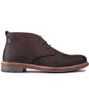 The Jonas Chukka Boot From Hush Puppies Is A Dapper Versatile Staple For Your Sleek Everyday Wear Or An Evening Out In Town. The Men's Ankle Boot Boasts Soft And Cosy Microfibre Lining In Combination With Adjustable Lace-up Fastening And Smooth, Polished Leather Upper For Comfort And Style. The Stitched Leather Rand Offers A Trendy Edge To A Classic Design.