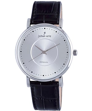 Johan Eric Mens Black Leather Watch