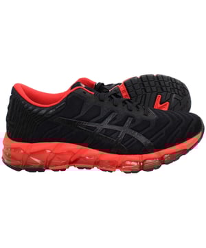 The Asics Gel-Quantum 360 5 GS Kids Black Trainers are designed to provide young athletes with exceptional comfort, support, and style. These trainers are perfect for active kids who need durable footwear that can keep up with their energetic lifestyles.
 
Key Features:
360° GEL™ Technology Cushioning: 

The full-length GEL™ cushioning system offers outstanding shock absorption, ensuring a smooth and comfortable ride for young feet during all activities.


Seamless Mesh Upper:

The seamless mesh upper promotes breathability and reduces the risk of irritation, providing a lightweight and flexible fit that adapts to growing feet.


Durable Rubber Outsole: 

The durable rubber outsole is designed to withstand the wear and tear of active play, providing excellent traction on various surfaces to keep kids stable and secure.


Trusstic System™ Technology: 

The Trusstic System™ reduces the weight of the sole unit while maintaining the structural integrity of the shoe, ensuring stability without adding unnecessary bulk.


Padded Collar and Tongue: 

The padded collar and tongue offer extra comfort and support around the ankle, helping to prevent chafing and improve overall fit.


Breathable Interior Lining: 

The interior lining enhances breathability, keeping feet cool and dry even during intense physical activities.


Reinforced Toe Cap: 

The reinforced toe cap provides added protection, making these trainers a durable choice for kids who are always on the move.


Easy Lacing System:

The traditional lacing system ensures a secure and adjustable fit, helping to keep the trainers snugly in place during active play.


 
The Asics Gel-Quantum 360 5 GS Kids Black Trainers combine advanced cushioning and durability with a stylish design, making them an ideal choice for active kids who need reliable footwear for all their adventures. Whether running, playing, or just having fun, these trainers provide the support and comfort needed to keep up with their busy lives.