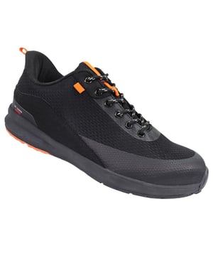 Upper: Knitted, Mesh, Polyester, PU (Polyurethane). Insole: Synthetic. Outsole: Synthetic. 6 Eyelets. Toe Protection (Joules): 200. Padded Collar, Padded Tongue, Pull Tab, Withstands 15KN Of Compression Force. Fabric Technology: Slip Resistant. Flat. Cut: Low. Design: Plain. Conforms to Safety Standard: EN ISO 20345 SB, SRA. Toe Style: Steel Toe Cap. Fastening: Lace Up.