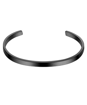Even in ancient times, bangles were a must-have for men and today bangles still give your outfits a stylish finishing touch - just like this puristic "Slim Line" model from the True Rebels label. The delicate bangle made of waterproof and scratch-resistant stainless steel is refined with a matt finish made of titanium "gunmetal" - perfect for men who value suitability for everyday use. Practical: With light pressure you can quickly and easily adjust the bangle to your wrist, without any cumbersome closure. The easy-to-combine everyday piece not only goes well with casual looks, but also gives every suit a casual touch.