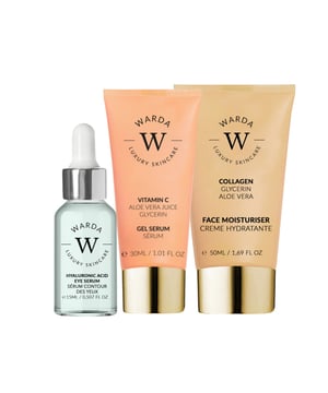 Elevate your skincare routine with the power trio: Skin Glow Boost Vitamin C Gel Serum 30ml, Skin Hydration Boost Hyaluronic Acid Eye Serum 15ml, and Skin Lifter Boost Collagen Moisturiser 50ml. The Vitamin C Gel Serum brightens and revitalizes dull skin, reducing dark spots and promoting a radiant, even complexion. Target delicate under-eye areas with the Hydration Boost Eye Serum, enriched with Hyaluronic Acid to deeply hydrate, reduce puffiness, and smooth fine lines. Complete the regimen with the Collagen Moisturiser, a rich, skin-lifting formula that firms, improves elasticity, and delivers long-lasting hydration for a plump, youthful glow. This trio provides the ultimate synergy for glowing, hydrated, and lifted skin.