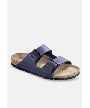 "The BIRKENSTOCK Arizona is a genuine classic that has been delighting both men and women for decades. This simple sandal with two straps stands for timeless design and has long held cult status thanks to its comfort factor. The upper is made from the skin-friendly, hard-wearing synthetic material Birko-Flor.

,Anatomically shaped cork-latex footbed
,Upper: Birko-Flor
,Footbed lining: suede
,Sole: EVA
,Details: two straps, each with an individually adjustable metal pin buckle
,THIS IS A NARROW WIDTH MODEL
,Made in Germany
"