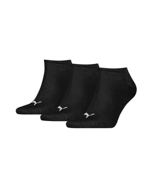 Puma Unisex Sneaker Plain 3 Pack in Black