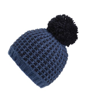 100% Acrylic. Lining: Fleece. Fabric: Knitted. Design: Contrast, Textured. Fabric Technology: Durable. Pom Pom, Ribbed.