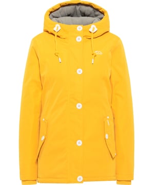 Mit dieser Winterjacke von ICEBOUND kommen Sie hervorragend durch den Winter. Durch eine leichte Wattierung und das weiche Fleece-Innenfutter, hält sie schön warm. Auch gegen Nässe ist sie gewappnet, denn der Stoff ist beschichtet und schützt so zuverlässig vor Wind und Wasser. Dazu kommen die tolle Verarbeitung und die kontrastierenden Logo-Details, wie die gravierten Buttons und Kordelösen. Die Kapuze und Taschen sind ebenfalls mit Fleece gefüttert wobei die Kapuze noch mit einer Kordel ausgestattet ist. Die Tasche lässt sich seitlich mittels eines Knopfes. Neben all diesen Funktionen, sorgt der trendige Schnitt für eine tolle stylische Optik.  Winterjacke