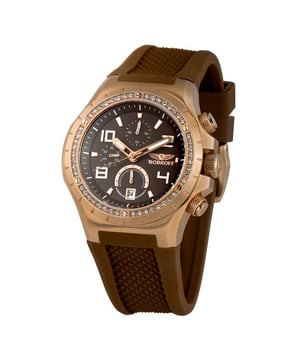 BOBROFF BF1002L65 reloj unisexo cuarzo• material: acier inoxydable• cristal: saphir• pulsera: goma• correa: or rose'• resistencia al agua: 100 m (10 ATM)• tamaño de la caja: 44 mm