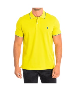 Short Sleeve Polo US Polo Assn.
 Yellow color
 Ideal to complete a casual and modern look.
 Contrasting lapel collar.
 Medium button closure on the front.
 Ribbed sleeves and neckline.
 Embroidered logo on the front.
 Seams seen in tone.

 Composition: 100% Cotton

 - Wash maximum at 30ºC.
 - Iron at medium temperature, max. 110ºC.
 - It does not allow the use of a dryer.
 - Do not bleach.
 - Does not admit dry cleaning.
 Composition: 100% cotton
 Care:
- Wash maximum at 30ºC.
 - Iron at medium temperature, max. 110ºC.
 - It is not allowed to use a dryer.
 - Do not use bleach.
 - Does not support dry cleaning.