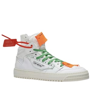 Off White Zapatillas de deporte de cuero Zapatillas de deporte de cuero, Streetwear, Off Court 3.0 con cierre de cordones, etiqueta Off-White 100% cuero OWIA112R21LEA0030100