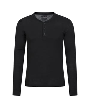 70% Merinoswol, 30% Polyester. Ontwerp: Eenvoudig. Hals: Henley. Mouwtype: Met lange mouwen. Stoftechnologie: Antibacterieel, Warmtebehoud, Isotherm. 3 knopenlijst.