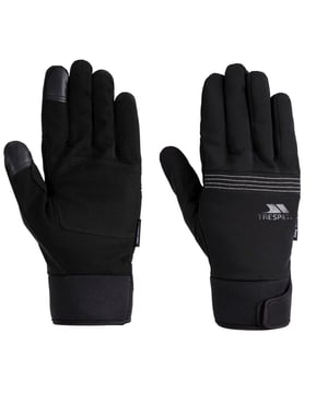 Außenmaterial (%): 96% Polyester, 4% Elastan. Marke: Trespass. Futtermaterial (%): 100% Polyester. Futterstoff: Tricot. Gewebe: gewebter Stoff. Gewebetechnik: Atmungsaktiv, Wasserdichte Membrane. Bündchen: Anliegend, Stretch. Reflektierende Nähte, Eng geschnitten. Design: Logo. Wasserdichtigkeit (mm): 10000 mm. Atmungsaktivitätsbewertung: 7000. Eigenschaften: Kunstleder-Handfläche, Neopren-Handgelenkbandage.