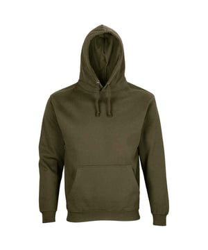 Material: 80% Cotton, 20% Recycled Polyester. Fabric: Brushed Back Fleece. 280gsm. Design: Plain. Double Fabric Hood, Drop Shoulder, Taped Neck, Unbranded Size Label. Hood Features: Drawcord, Grown On Hood. Hem: Ribbed. Neckline: Hooded. Sleeve-Type: Long-Sleeved. Cuff: Ribbed. Pockets: 1 Kangaroo Pocket. Fastening: Pull Over. Sustainability: Amfori, BSCI, Fair Wear Approved, Oeko-Tex Standard 100 Certified, PETA-Approved Vegan, REACH.