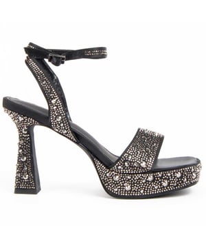 Women's high heel sandals. Comfortable fit. Natural leather insole. Manufactured by other brands for our brand. Approximate measurements: 9 cm heel and 2 cm platform.