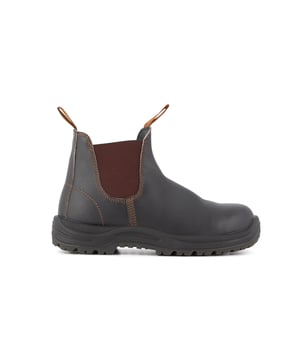De ultieme werkpleklaars, deze Blundstone 192 veiligheidslaarzen bieden de hele dag ondersteuning, comfort en bescherming. Deze Blundstone 192-laarzen zijn gemaakt van een premium, duurzaam bovenwerk van stevig bruin leer, gecertificeerd volgens de EU-norm EN345, een lage schacht met een elastische zijkant voor gemakkelijk aantrekken en een geharde stalen neus, en zijn de ultieme alledaagse laars. Deze 192-laarzen zijn het resultaat van tientallen jaren ervaring in het vervaardigen van Australisch schoeisel van de hoogste kwaliteit en of het nu thuis, op het werk of waar dan ook is, deze Blundstone-laarzen zijn een perfecte keuze