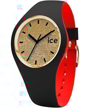 This Ice Watch Ice Loulou Analogue Watch for Women is the perfect timepiece to wear or to gift. It's Black 40 mm Round case combined with the comfortable Black Silicone watch band will ensure you enjoy this stunning timepiece without any compromise. Operated by a high quality Quartz movement and water resistant to 10 bars, your watch will keep ticking. This watch has a very pretty dial perfect for every occasion. High quality 20 cm length and 19 mm width Black Silicone strap with a Buckle Case diameter: 40 mm,case thickness: 9 mm, case colour: Black and dial colour: Gold