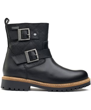 Upgrade uw schoenencollectie met de Barbour Bramble Double Buckle Boots en maak indruk met biker-geïnspireerde mode. Gemaakt van eersteklas leer met diamantstiksels tot aan de enkel, gemerkte zilveren metalen gespen en binnenrits, evenals noppenzolen, toont dit Britse basisstuk het ware vakmanschap waar Barbour om bekendstaat.