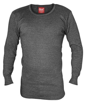 For over ten years Heat Holders have been creating exceptional warm gear which you can count on for heat, comfort and protection. Heat Holders thermal construction holds more warm air close to the skin, and helps to retain heat to keep you warmer for longer. Heat Holders thermal underwear is the perfect underwear set for layering, with its easy fitting design for under your clothes. This helps make a smooth slim-fitting thermal base layer for the colder days; where one layer isn't enough! This thermal underwear set has a comfortable TOG rating of 0.45, adding that crucial extra layer of warmth. The higher the TOG, the better the garment will keep you warm. The ribbed construction of this thermal underwear has been designed so that it effortlessly shapes to the bodies natural contours - helping to provide the best fit possible. This makes it hardly noticeable under your clothing. The base layer is made of a cotton-rich blend, which gives you natural softness, and warmth, for all-day wear, making it also very lightweight. This shirt has a longer body length so that the vest is able to be tucked in to stop cold drafts. It also has a seamless body, which reduces the risk of irritation for all-day comfort. The thermal underwear set comes in 2 colours of Charcoal, and White. This top is available in sizes M-2XL. This long sleeve top is made from 53% Polyester, 47% Cotton and is safely machine washable..
