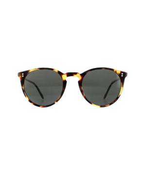 Oliver Peoples O'Malley 5183s 1407P2 Vintage DTB Midnight Express polarisierte Sonnenbrille sind vom klassischen Rahmen inspiriert, der vom ehemaligen Besitzer der La Dodgers getragen wurde. Diese ikonische Form ist eines der erkennbarsten Designs der Oliver-Völker mit deutlichen Linsen, handgefertigten Punktplatten und einem Klemmsteg. Die schlanken Tempel enthalten das Logo der Oliver-Völker auf den Tips. Jedes einzelne Paar ist vollständig handgefertigt, was zu einzigartigen Mustern führt, die für jedes Bild geformt werden.