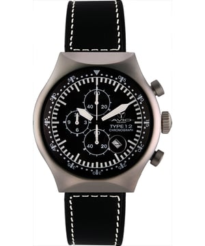 Avio milano: reloj negro para hombre de 45 mm