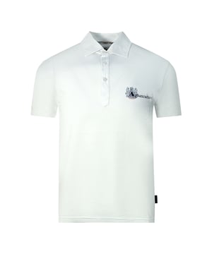Aquascutum Aldis Brand London Logo Weisses Poloshirt. Mit diesem Logo-Poloshirt der Marke Aquascutum sehen Sie schick und stilvoll aus. Dieses klassische weisse Poloshirt mit London-Logo wurde mit viel Liebe zum Detail gefertigt und verfugt uber kurze armel und wird mit Sicherheit ein Statement setzen, wohin Sie auch gehen! Aquascutum Aldis Brand London Logo Weisses Poloshirt, kurze armel. Stretch-Passform: 95 % Baumwolle, 5 % Elasthan. Normale Passform, fallt der Grosse entsprechend aus. Stil P01723 01
