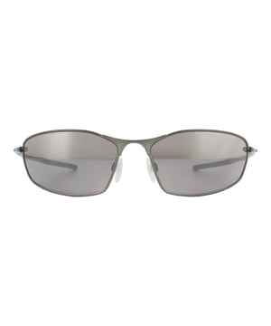 Oakley Sunglasses Whisker OO4141-01 Carbon Prizm Black take inspiration from the original whisker with a thin, classic silhouette but revived with subtle sculptured designs, unobtainium ear socks. The ultralight C-5 metal ensures comfort and adjustable grip-fit nosepads provide an ideal fit.