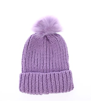 Vero Moda Nala muts met pompon, paars