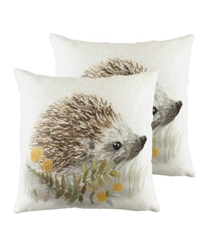 Bring the Woodland to your interior with this super sweet hand-painted design of Woodland creatures. With a soft plain reverse - this cushion will be the perfect touch to any contemporary home.