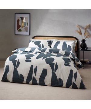 Enjoy a restful night’s sleep in the timeless Meta duvet cover set. Inspired by modern, minimalist and abstract art, it features fluid marks and angular shapes, fused together on a warm, relaxing neutral background. The reverse is identical to the front and is printed onto soft, cotton rich fabric for a comfortable night’s rest. Choose between the dusk colourway, which is a modern alternative to monochrome, or the multi-coloured design which adds a pop of colour to neutral, modern and stylish surroundings. This product is certified by OEKO-TEX® showing it has been sustainably made.