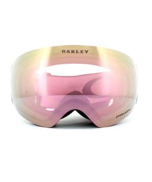 Oakley Ski Goggles Flight Deck XM OO7064-45 Matt Black Prizm HI Pink Iridium are the latest innovation in ski goggles from Oakley with a large rimless lens design which gives an unbelievably good view in all directions. They feature a ridgelock lens sub-frame attachment to allow lenses to be changed quickly and easily and small frame notches under the strap anchors allow space for normal glasses. Support is given for better airflow and the sleek frame and outrigger design is comfortable and helmet compatible. This Flight Deck XM version is a more compact small to medium sized fit compared to the larger original Flight Deck