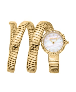 De Just Cavalli JC1L302M0025 uit de Signature Snake-collectie heeft een stijlvolle armband van roestvrij staal in goudkleur met een breedte van 10 mm. De kast heeft een breedte van 23 mm en is gemaakt van roestvrij staal met een gesloten achterdeksel. Het ontwerp is rond en is uitgerust met een mineraalglas voor duurzaamheid. Het horloge is waterdicht tot 30 meter (100 voet), waardoor het geschikt is voor dagelijks gebruik.