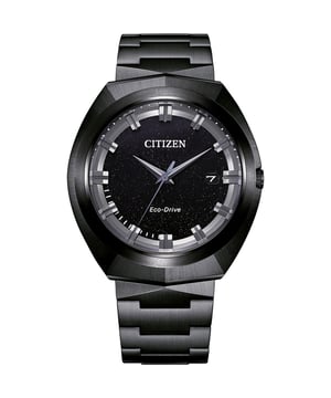 This Citizen  Analogue Watch for Men is the perfect timepiece to wear or to gift. It's Black 42 mm Round case combined with the comfortable Black Stainless steel watch band will ensure you enjoy this stunning timepiece without any compromise. Operated by a high quality Eco-Drive movement and water resistant to 10 bars, your watch will keep ticking. This high quality watch has an Eco-drive technology (Recharged by any light source; no need for ever a battery). This Analogue watch has a calendar function: Date and Solar Powered High quality 21 cm length and 21 mm width Black Stainless steel strap with a Fold over with push button clasp Case diameter: 42 mm,case thickness: 11 mm, case colour: Black and dial colour: Black