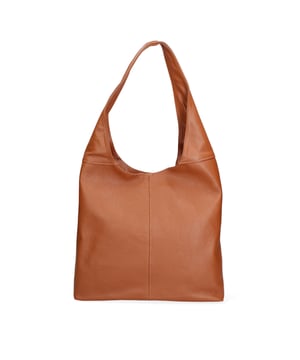 Hobo-Tasche für Damen mit Reißverschluss. zwei Reißverschluss- und zwei offene Innentaschen. fehlende Außentaschen. fehlender Schultergurt. Ledergriff. zwei Innenfächer.  Außenmaterial. Gefüttert mit 70 % Baumwolle, innen 30 % Polyester. Maße: 39x55x13 cm. Hergestellt in Italien