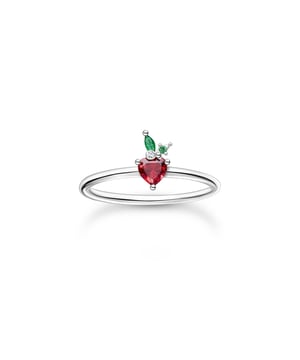 Sweet and Stylish: Facetted mini stones in bright colours make this sweet strawberry ring shine. This piece of jewellery brings a good mood to any outfit and offers countless combination possibilities.