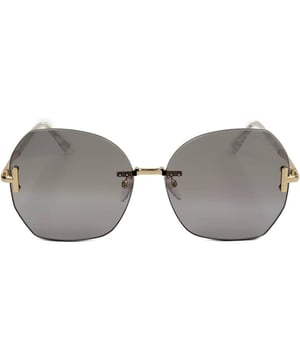 Tom Ford FT0810-K 32C Asian Fit Gold Sunglasses. A touch of fun for your summer days, but nothing too out of the ordinary for a Tom Ford collectible. Tom Ford Gold Sunglass perfect for the summer.. Gold Sunglass, Nose Bridge Width = 15mm, Lens Width = 52mm, Arm Length = 145mm. Branded Sunglasses Case and Cleaning Cloth Included, Made In Italy. 100% Protection Against UVA and UVB Sunlight and Conform to British Standard EN 1836:2005, Sunglasses, Sunglasses Case, Cleaning Cloth and Care Instructions all Included. Tom Ford Asian Fit FT0810-K 32C Round Sunglasses