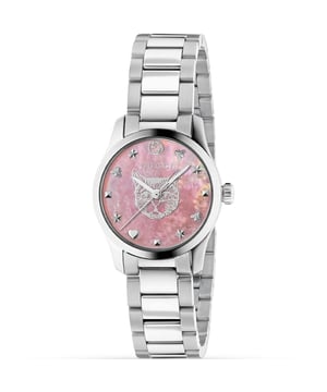 PackagingGucci Timepieces Watch PackagingWarranty 2 Year GuaranteeSupplier Model No.YA1265013BezelFixedBracelet/StrapSteelCase MaterialSteelCase Width27mmDial ColourPinkGenderLadiesMovementQuartz (Battery)Water Resistant50M