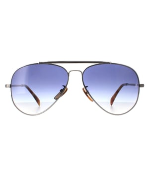 David Beckham Aviator Mens Palladium Silver Blue Gradient DB1004/S  Sunglasses are the perfect blend of fashion and function, offering a stylish design that also provides superior protection for your eyes. The adjustable nose pads and temple tips ensure a comfortable and secure fit, making these sunglasses perfect for any face shape. With a sleek and modern aviator look, these sunglasses are the perfect accessory for any occasion, whether you're going to a fancy event or just running errands on a sunny day.