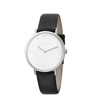 This Pierre Cardin Belleville Tribute Analogue Watch for Women is the perfect timepiece to wear or to gift. It's Silver 39 mm Round case combined with the comfortable Black Leather watch band will ensure you enjoy this stunning timepiece without any compromise. Operated by a high quality Quartz movement and water resistant to 3 bars, your watch will keep ticking. Classic and charming  watch perfect for every occasion High quality 19 cm length and  18 mm width Black Leather strap with a Buckle Case diameter: 39 mm,case thickness: 5.8 mm, case colour: Silver and dial colour: White