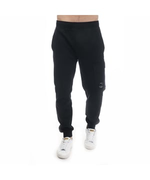 Mens C.P. Company Diagonal Raised Fleece Cargo Sweatpants in cargo.- Adjustable drawstring waistband.- Slanted hand pockets.- Single cargo pocket.- Lens detail.- Tapered and cuffed legs.- Regular fit.- 100% Cotton.- Ref: 17CMSP017A999